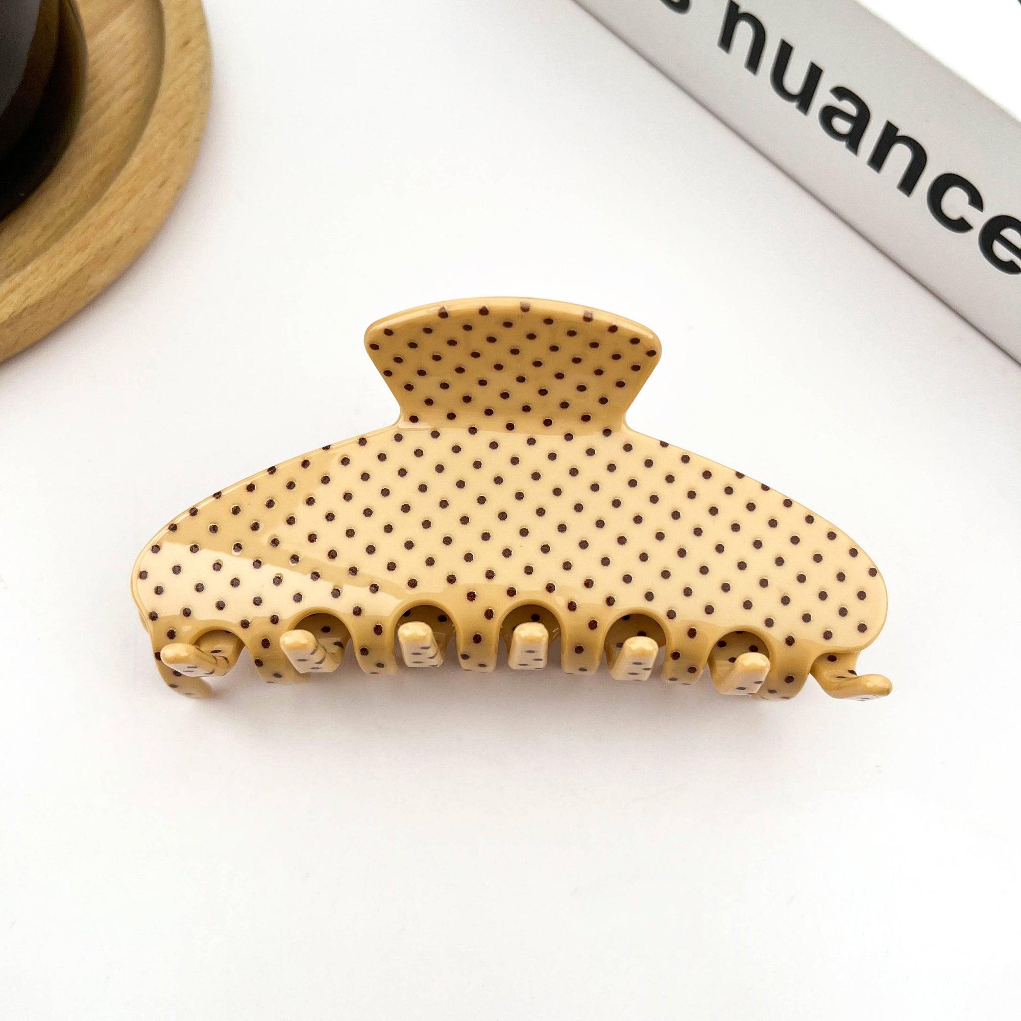 Polka Dot Hair Claw Clip