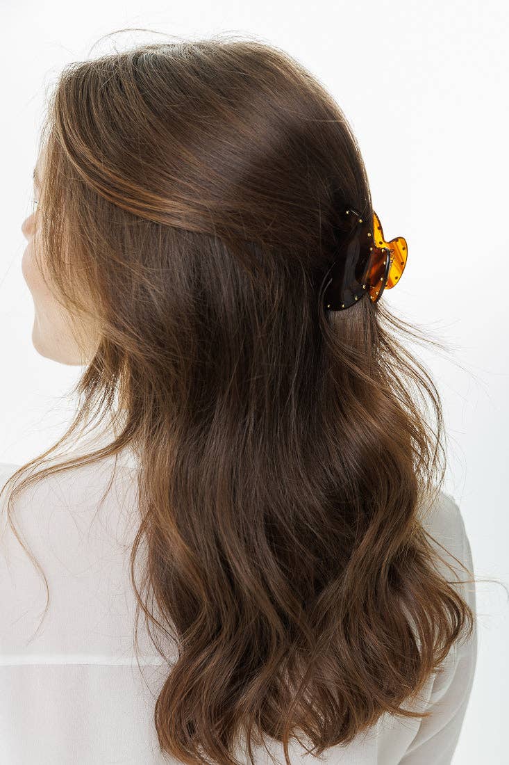 Gold Studded Hair Claw