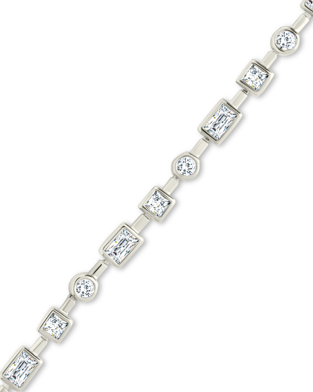 Staggered Stone Tennis Bracelet