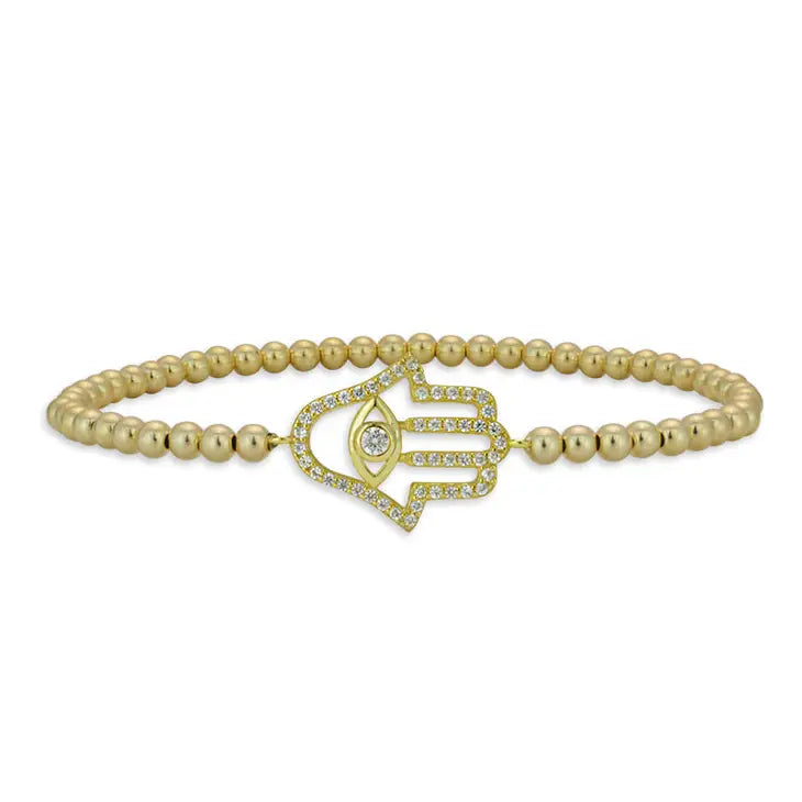 14K Beaded Bracelets with Charms