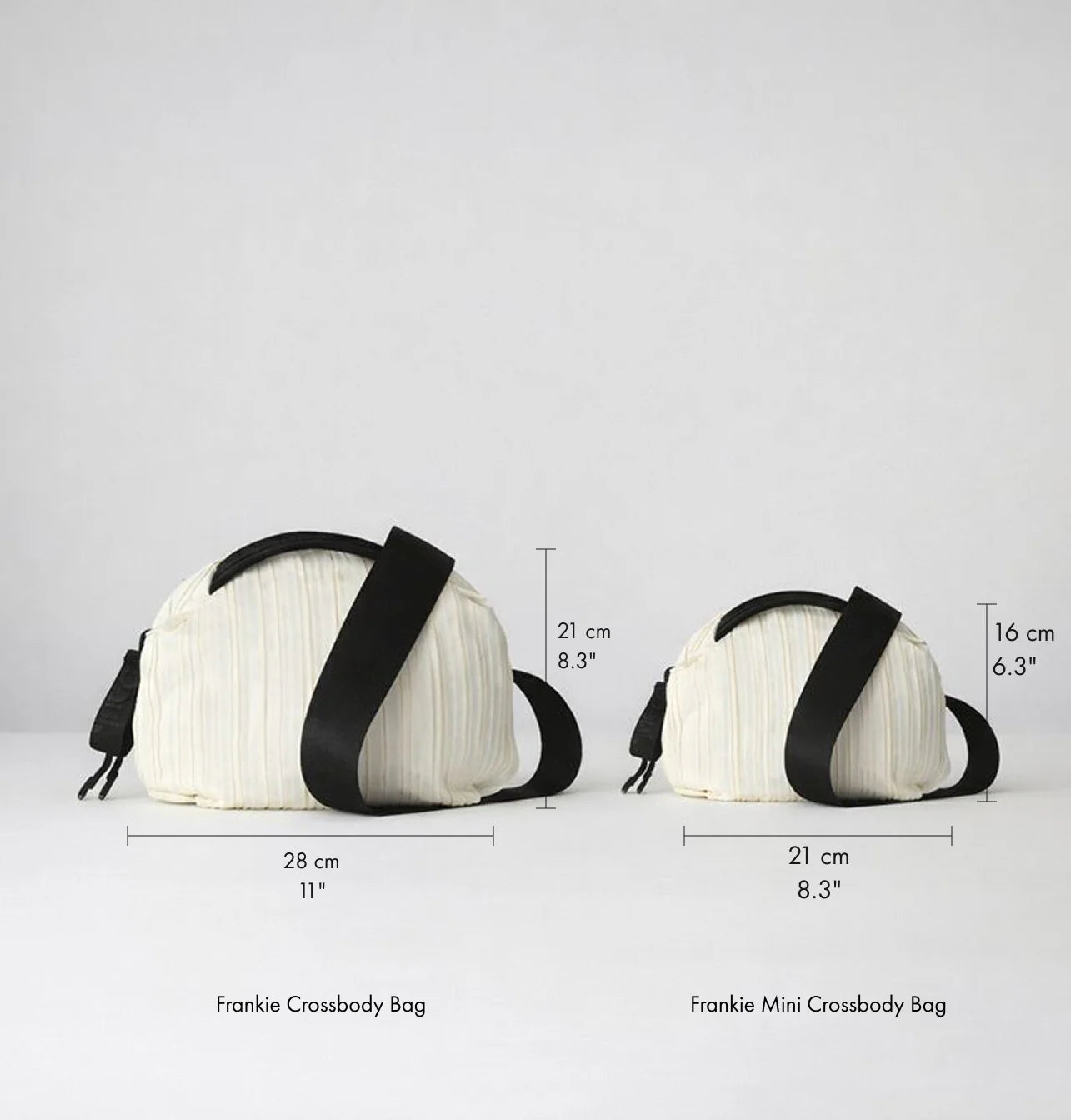 Frankie Crossbody Bag - Pleated White