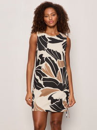 WANDER LACE UP LINEN DRESS