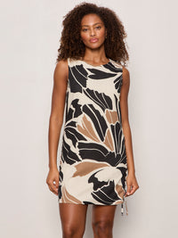WANDER LACE UP LINEN DRESS
