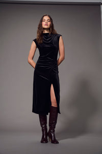 MODERN VELVET MIDI DRESS