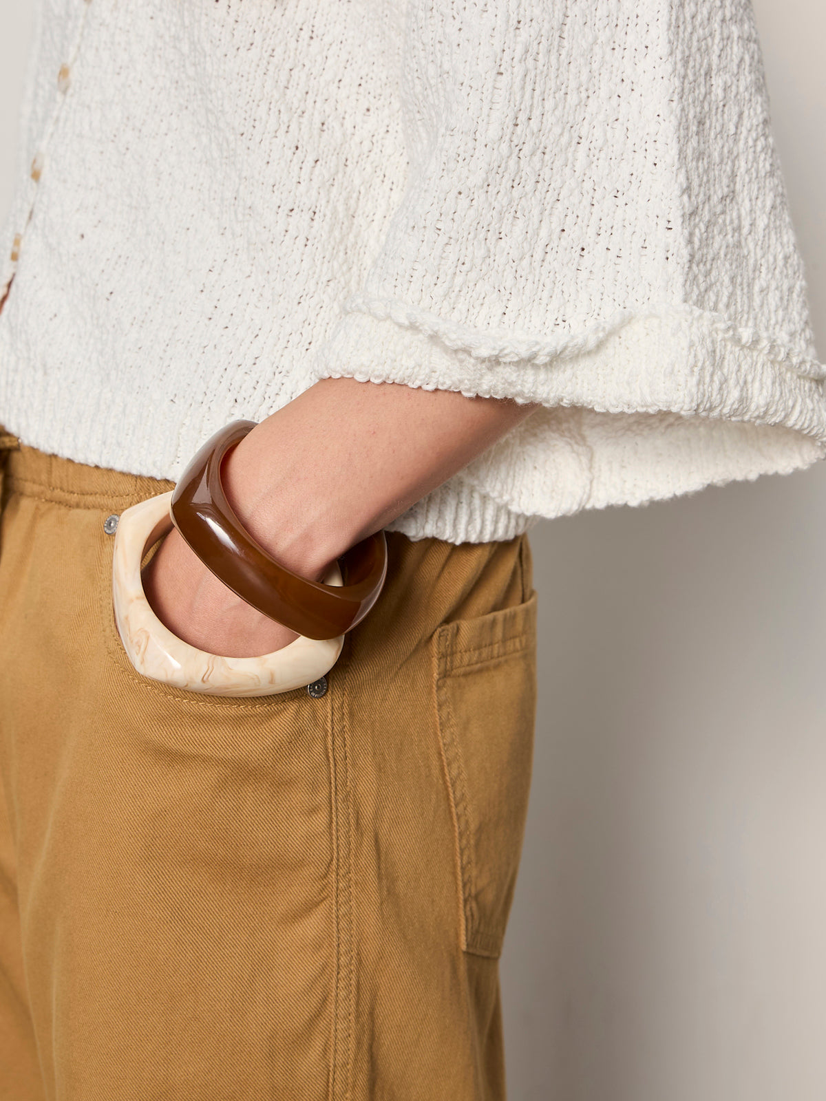 I'M YOURS BUTTON FRONT SWEATER