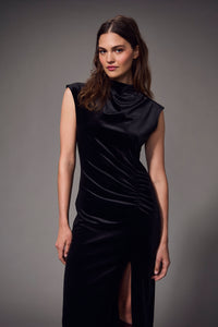 MODERN VELVET MIDI DRESS