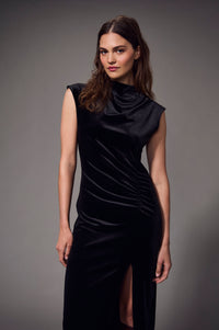 MODERN VELVET MIDI DRESS