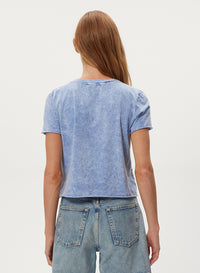 JACKIE RAW EDGE CREW NECK TEE