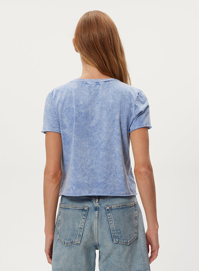 JACKIE RAW EDGE CREW NECK TEE