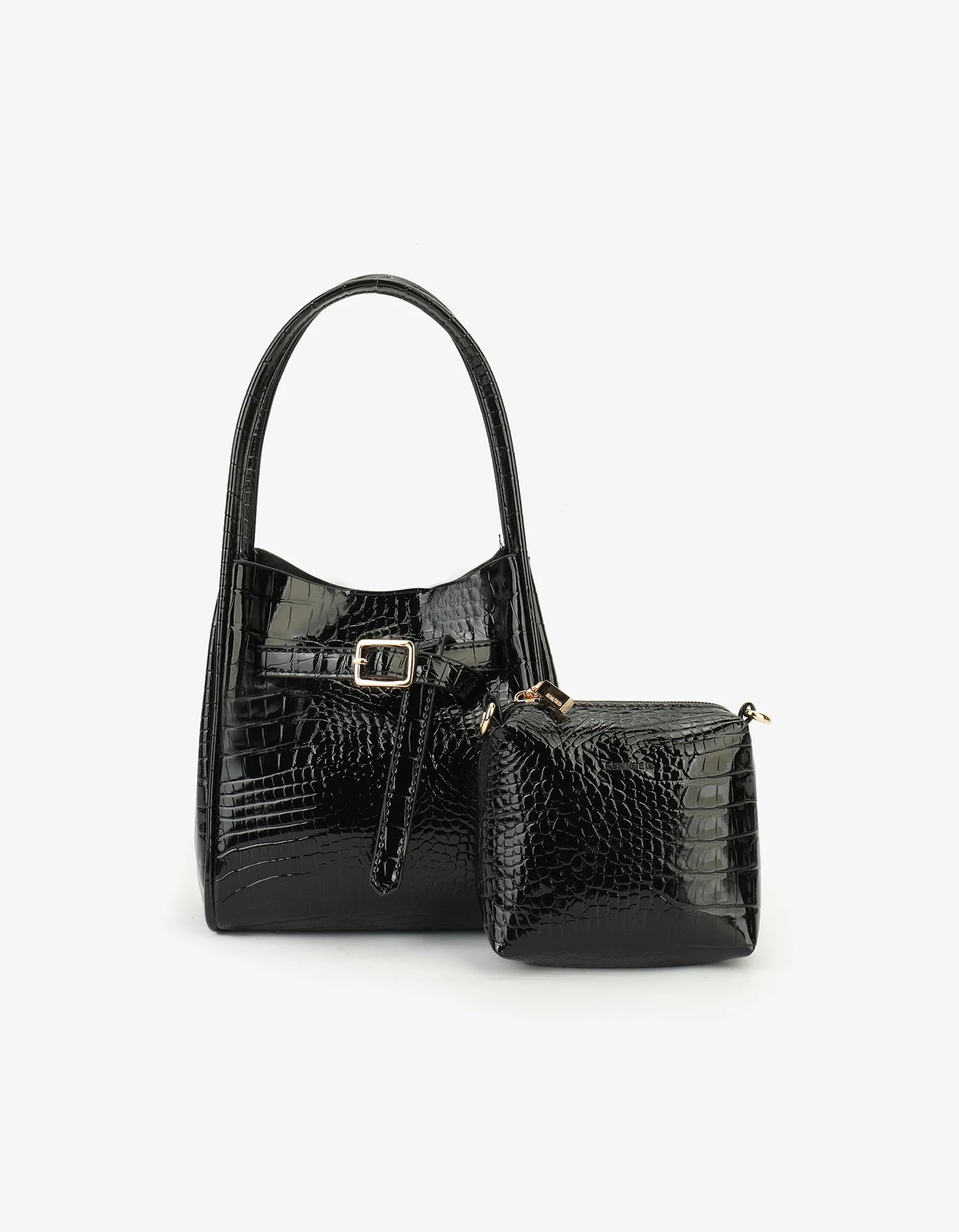 Hollace Croc Patent with Buckle