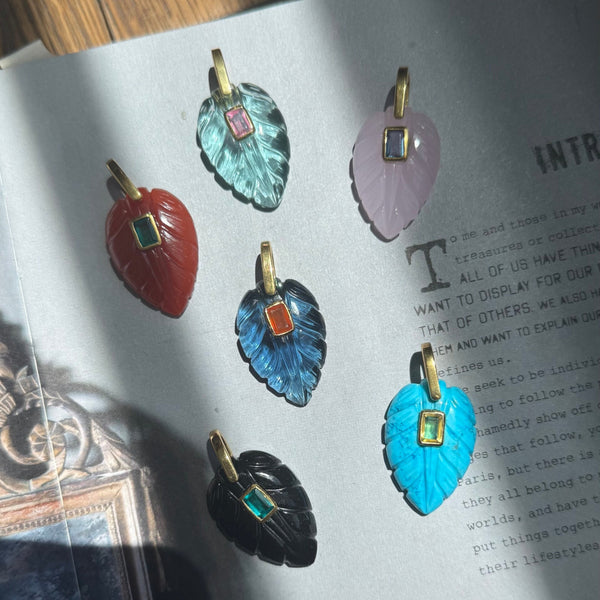 Citrine & Blue Iolite Plumita Necklace