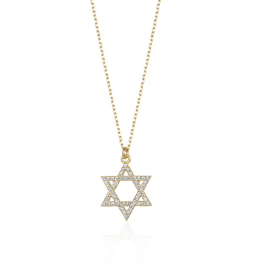 CZ Star of David Necklace