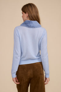 SW5970 ERICA FAUX FUR CARDIGAN