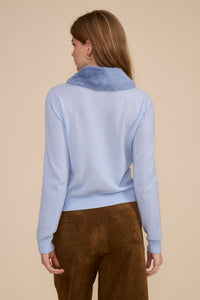 SW5970 ERICA FAUX FUR CARDIGAN