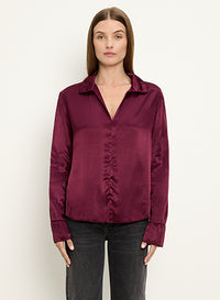 EVERLY L/S COLLARED TOP