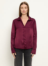 EVERLY L/S COLLARED TOP