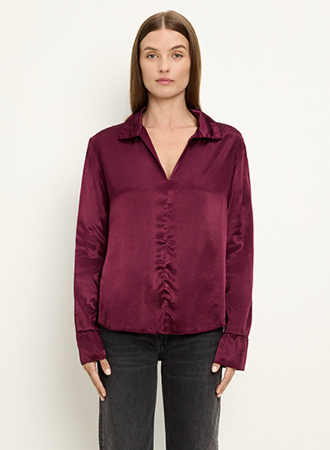 EVERLY L/S COLLARED TOP