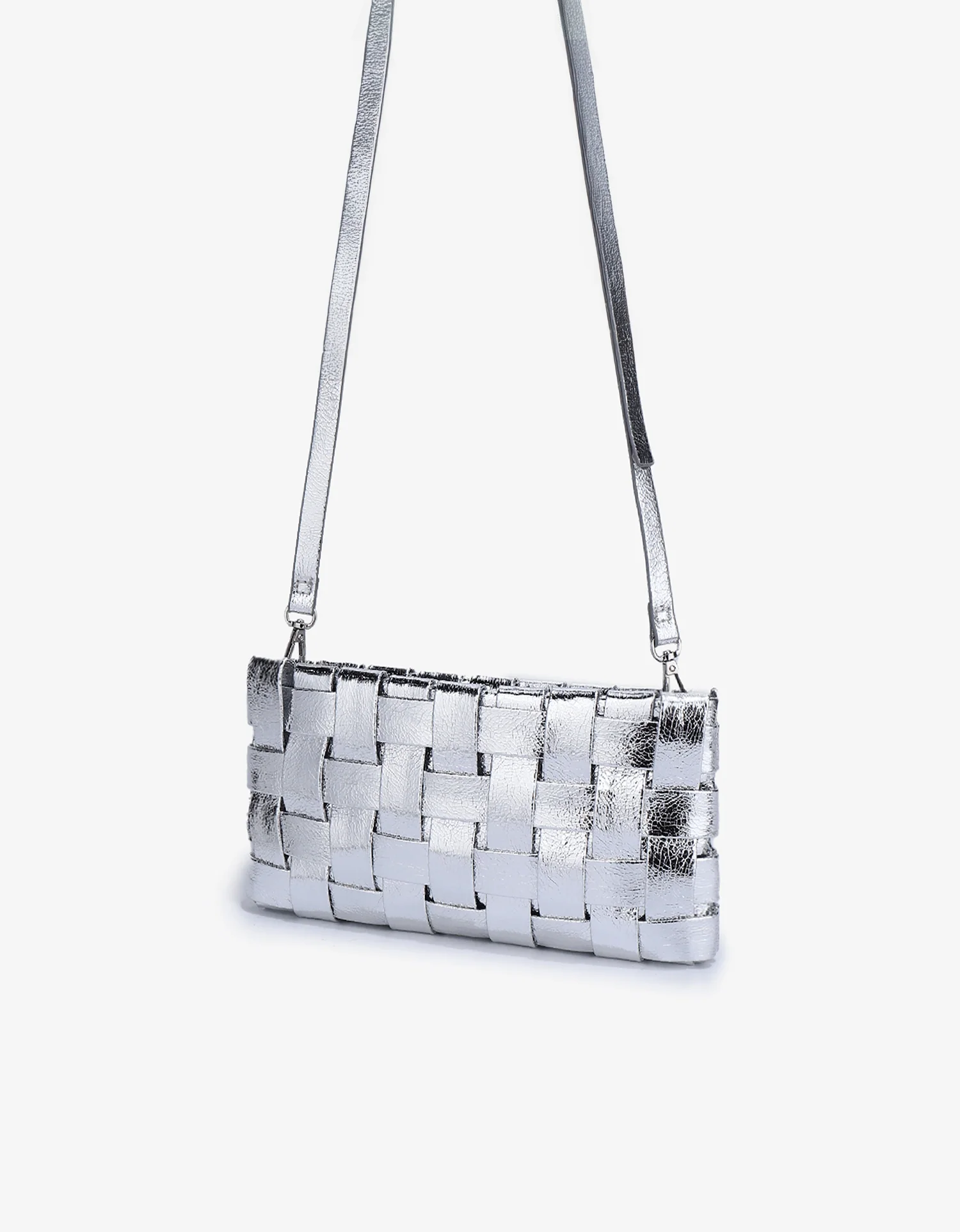 Lindy Clutch - Metallic Silver