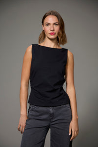 RHINESTONE SCOOP BACK TANK
