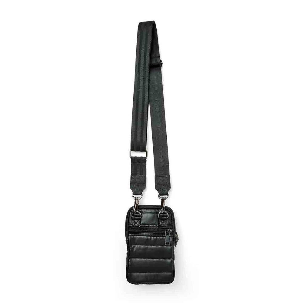 Buzz Me Puffer Cell Phone Crossbody- Black