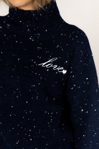 HEART FLECK SWEATER