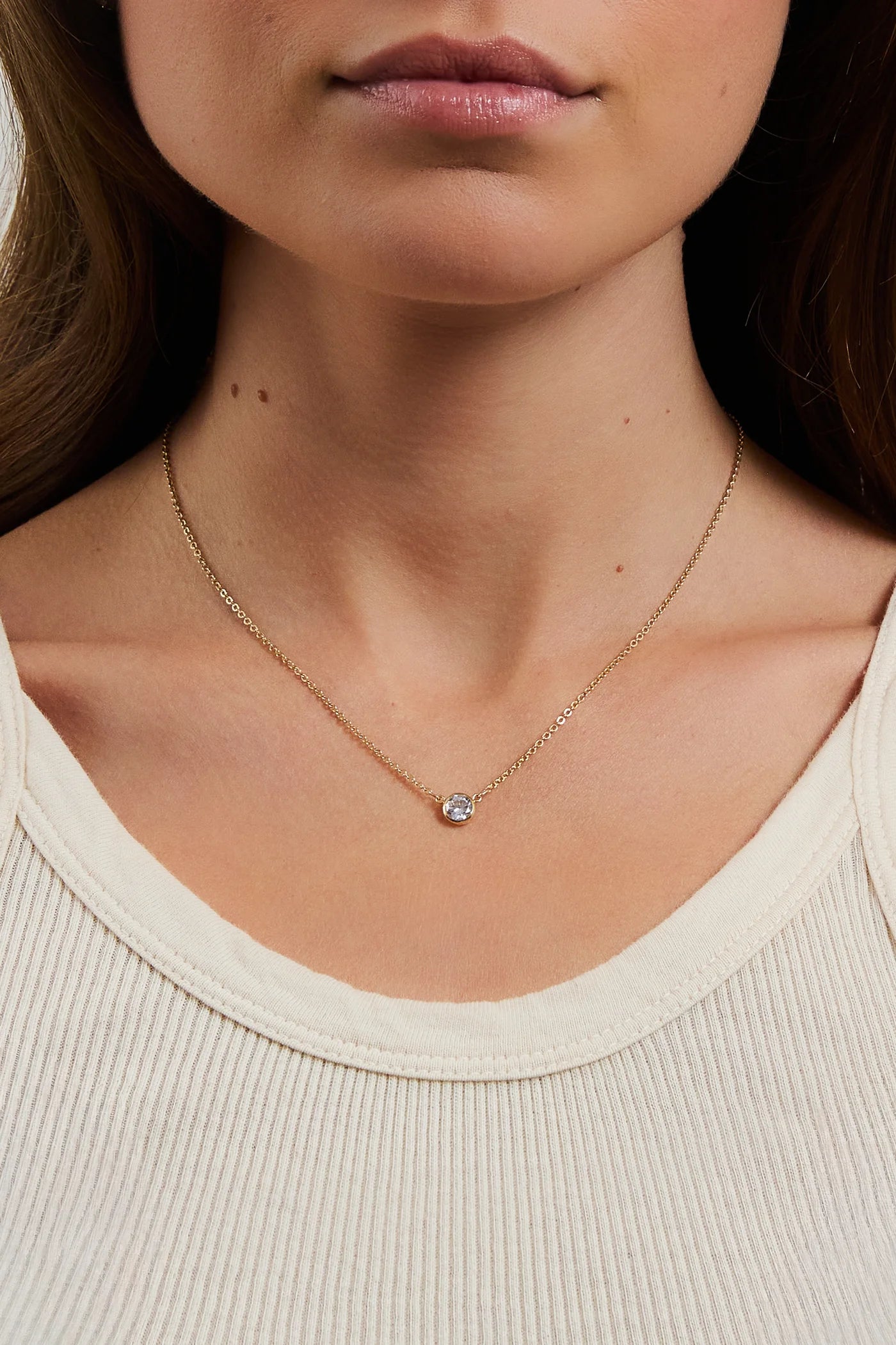 Stephanie Solitaire Necklace