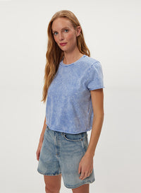 JACKIE RAW EDGE CREW NECK TEE