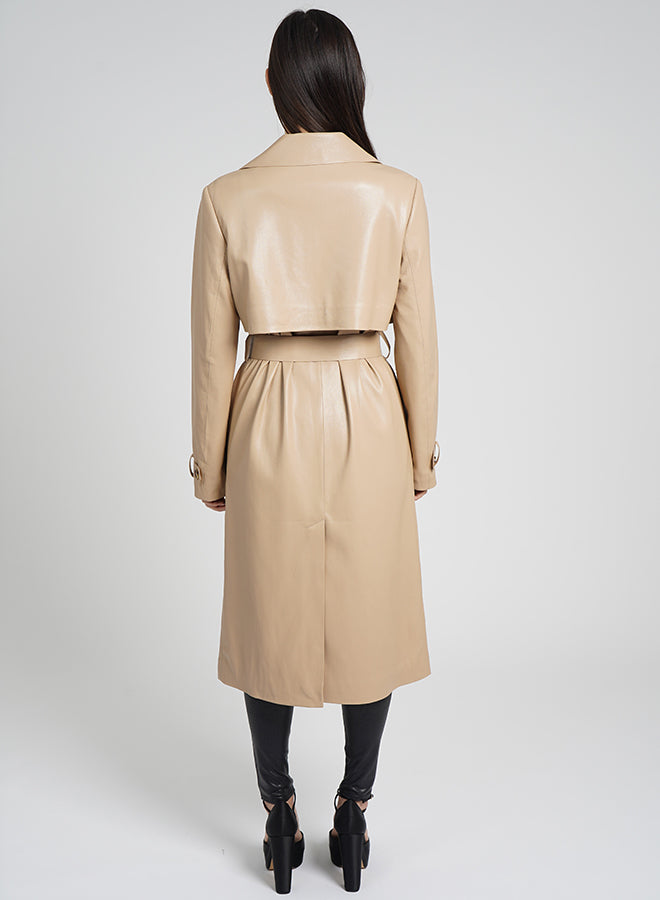 Carter Vegan Leather Trench