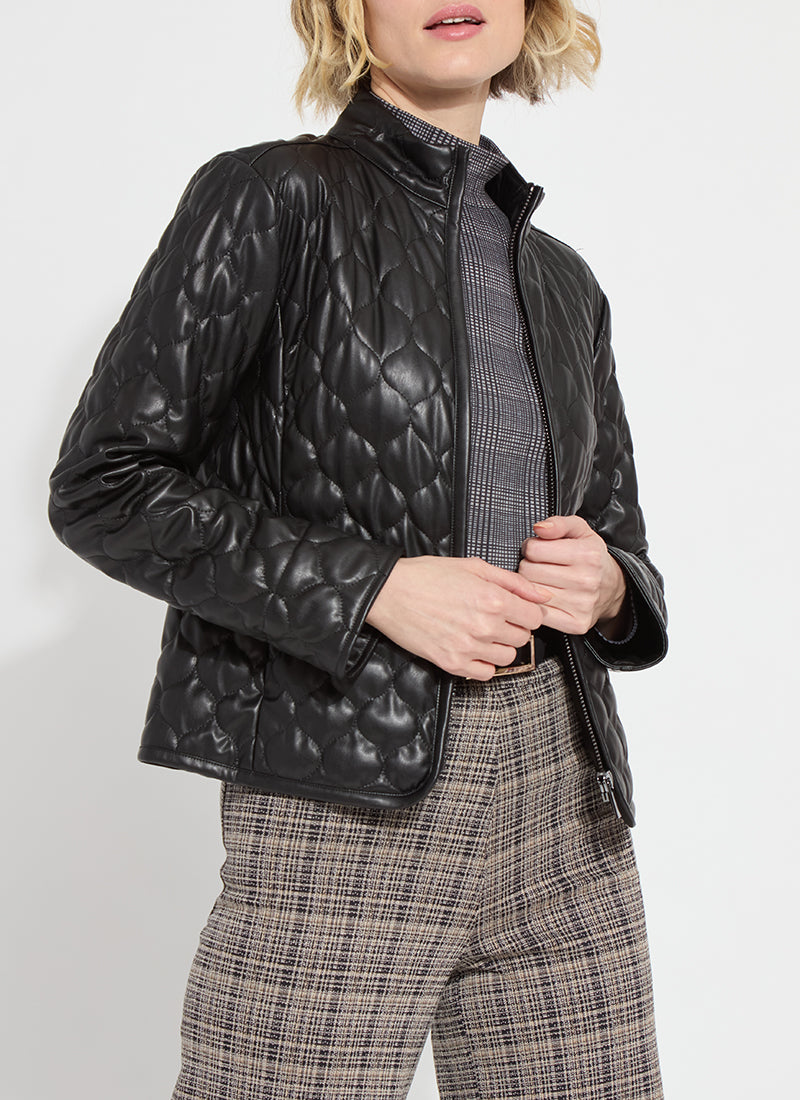 Quilted Vegan Leather Jacket