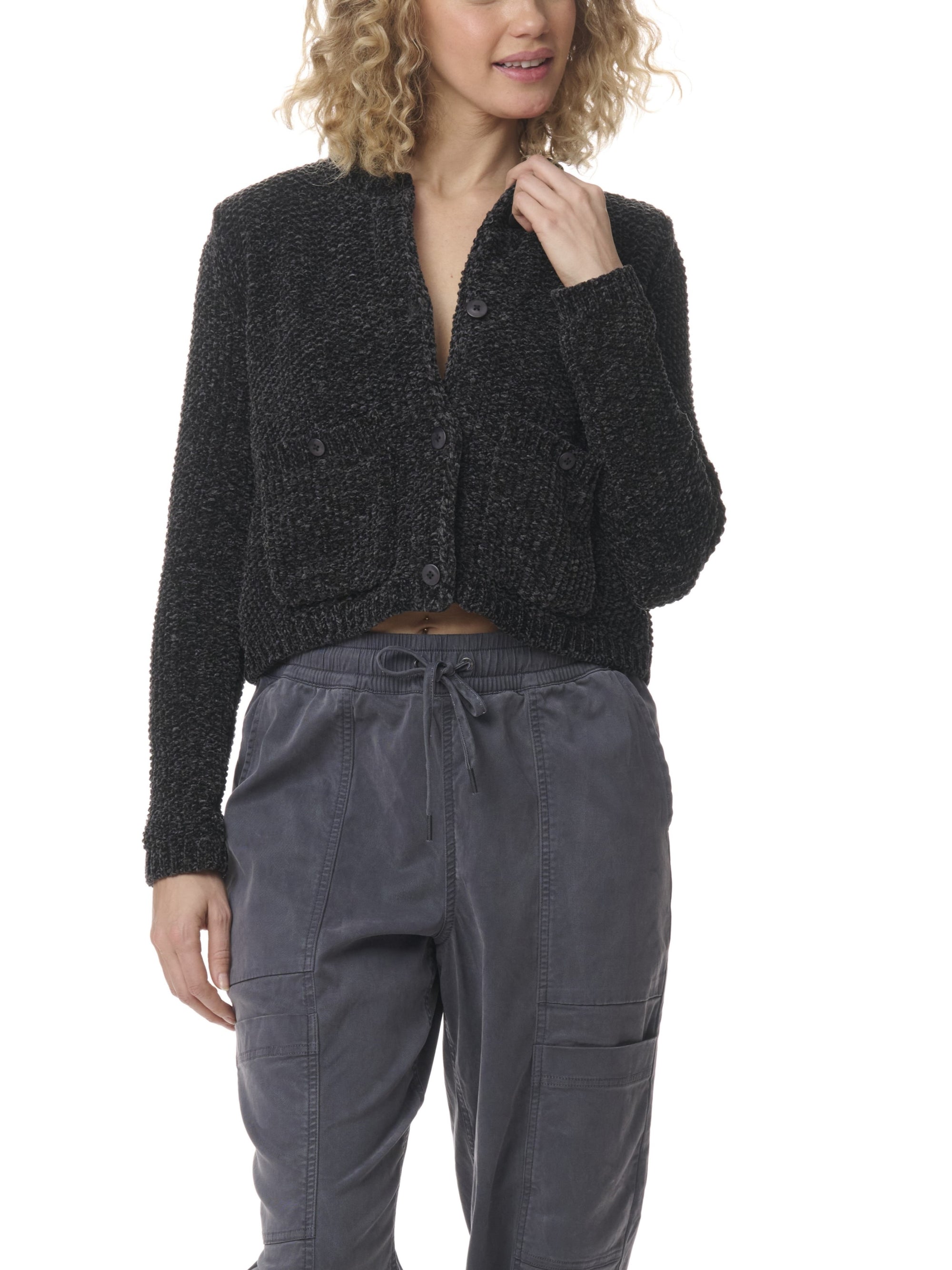 Chenille Crop Cardi