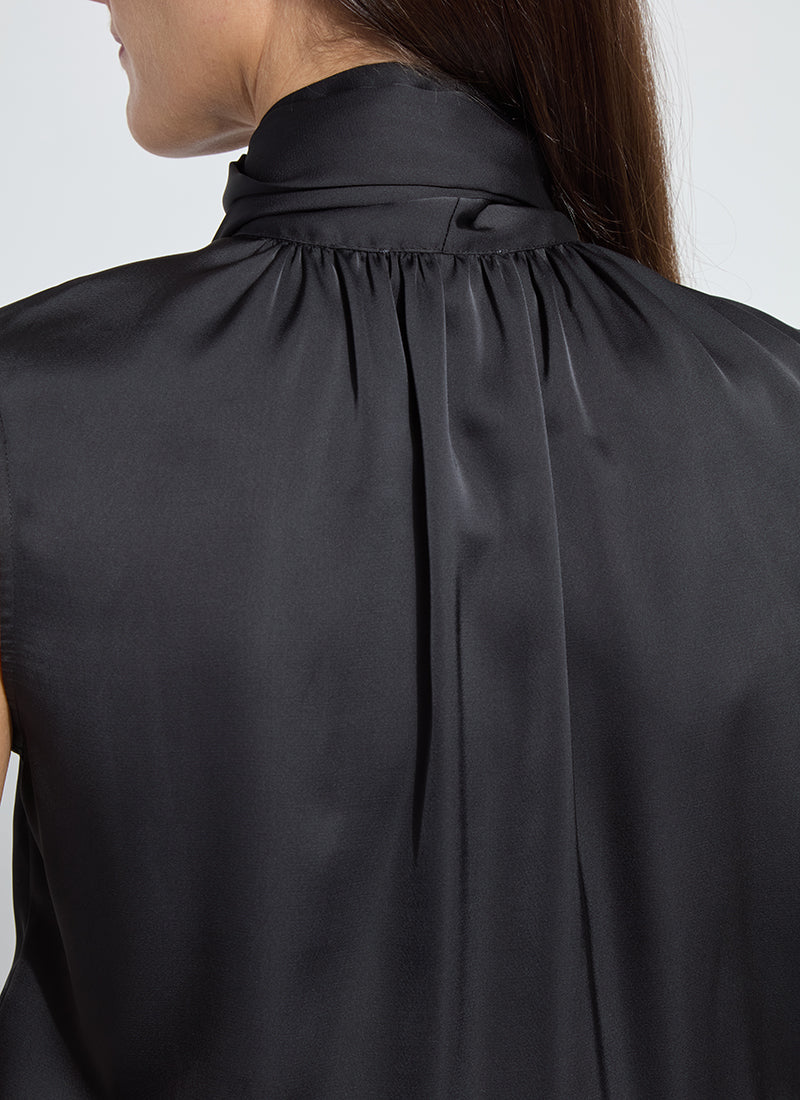 Mix Media Scarf Blouse