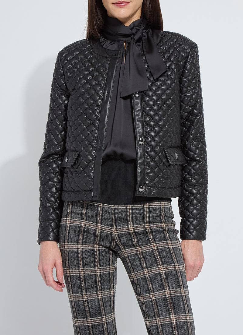 Quilted Vegan Leather Jacket
