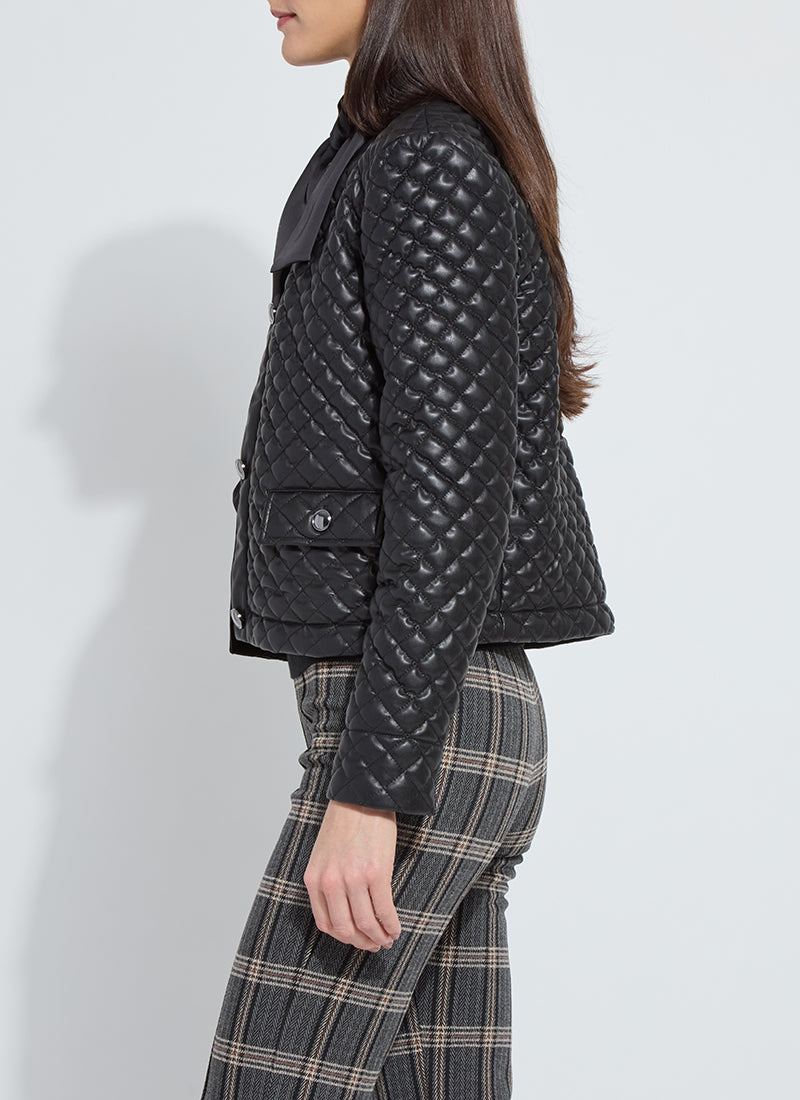 Quilted Vegan Leather Jacket