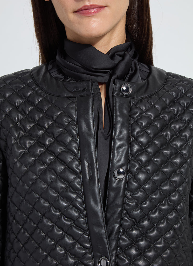 Quilted Vegan Leather Jacket