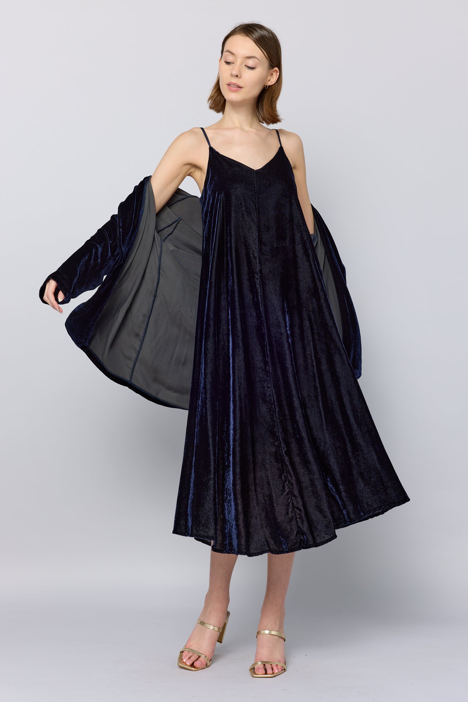 Caroli Velvet Midi Dress