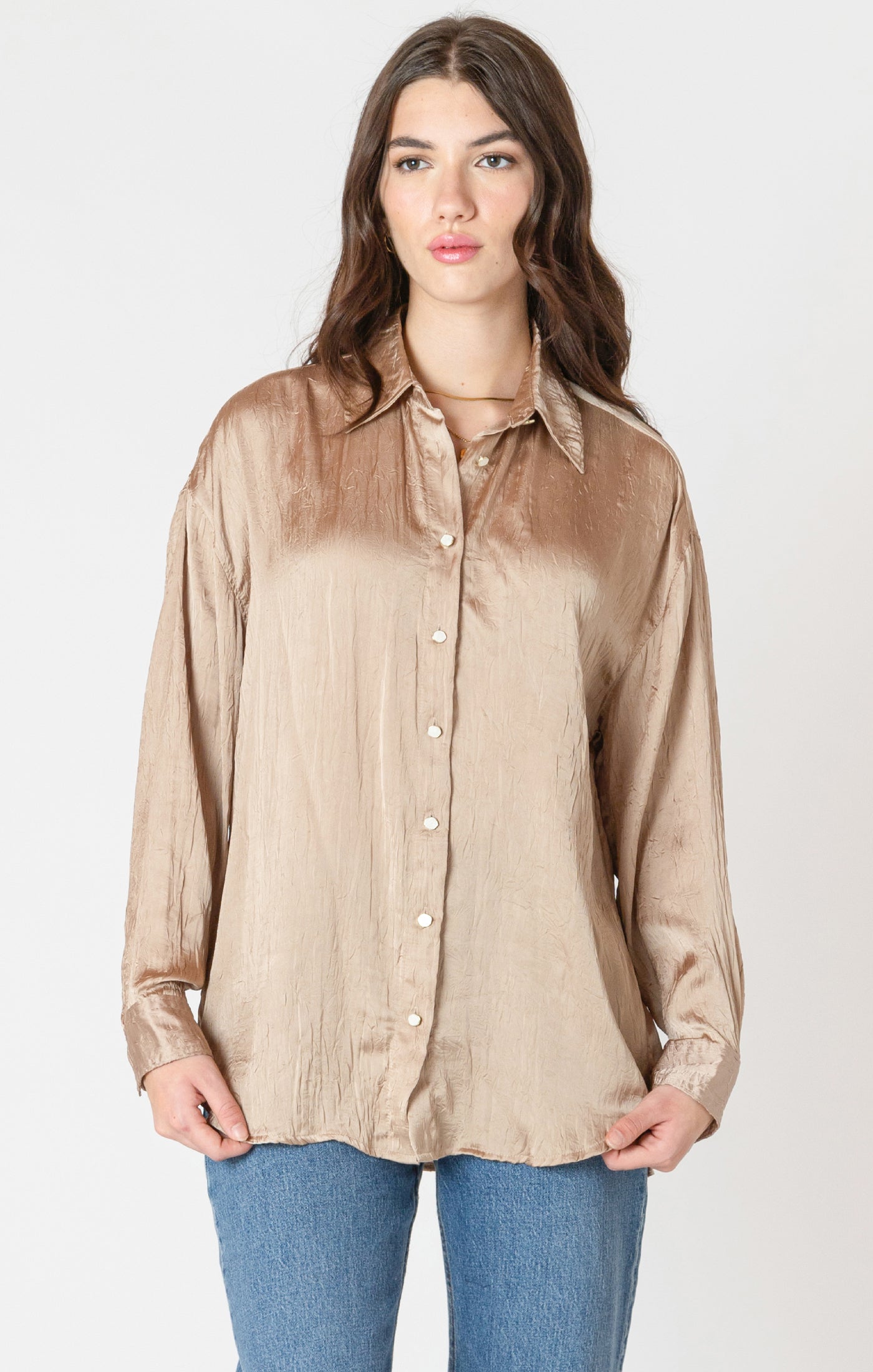 Champagne Crinkle Blouse
