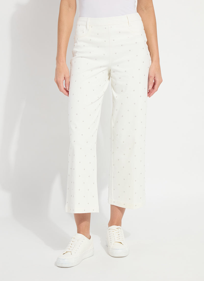 Pearl Embellished Cropped Jean