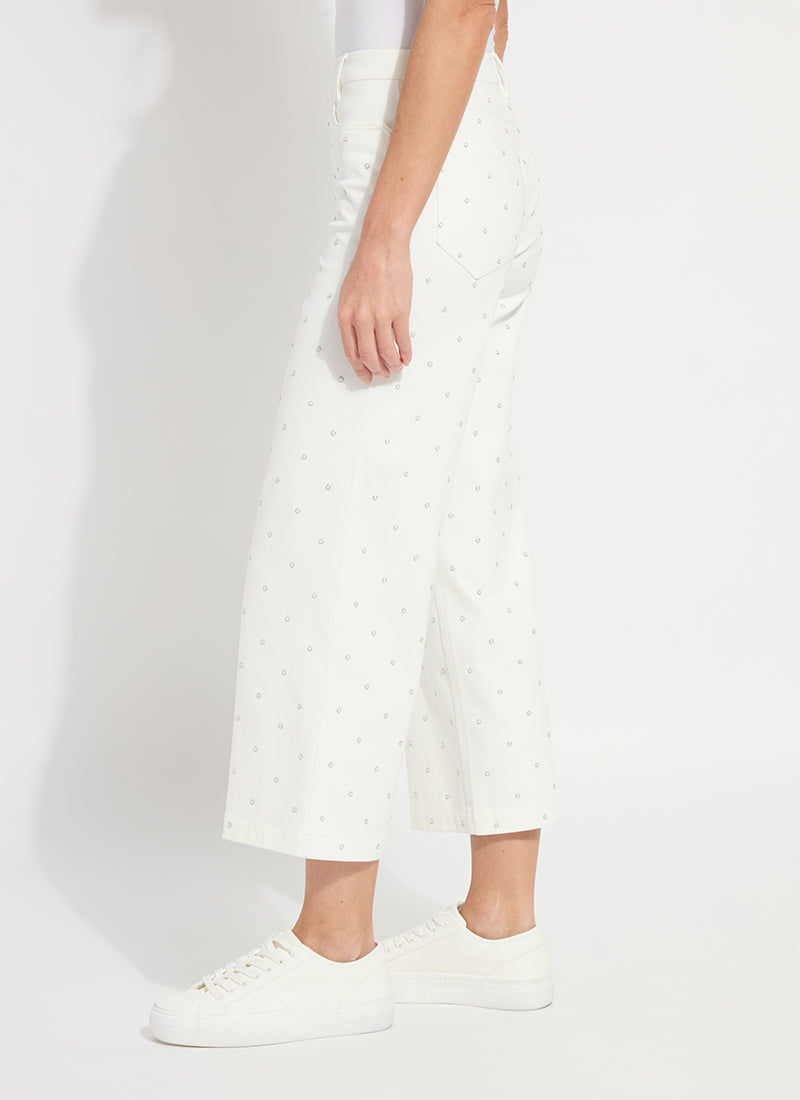 Pearl Embellished Cropped Jean