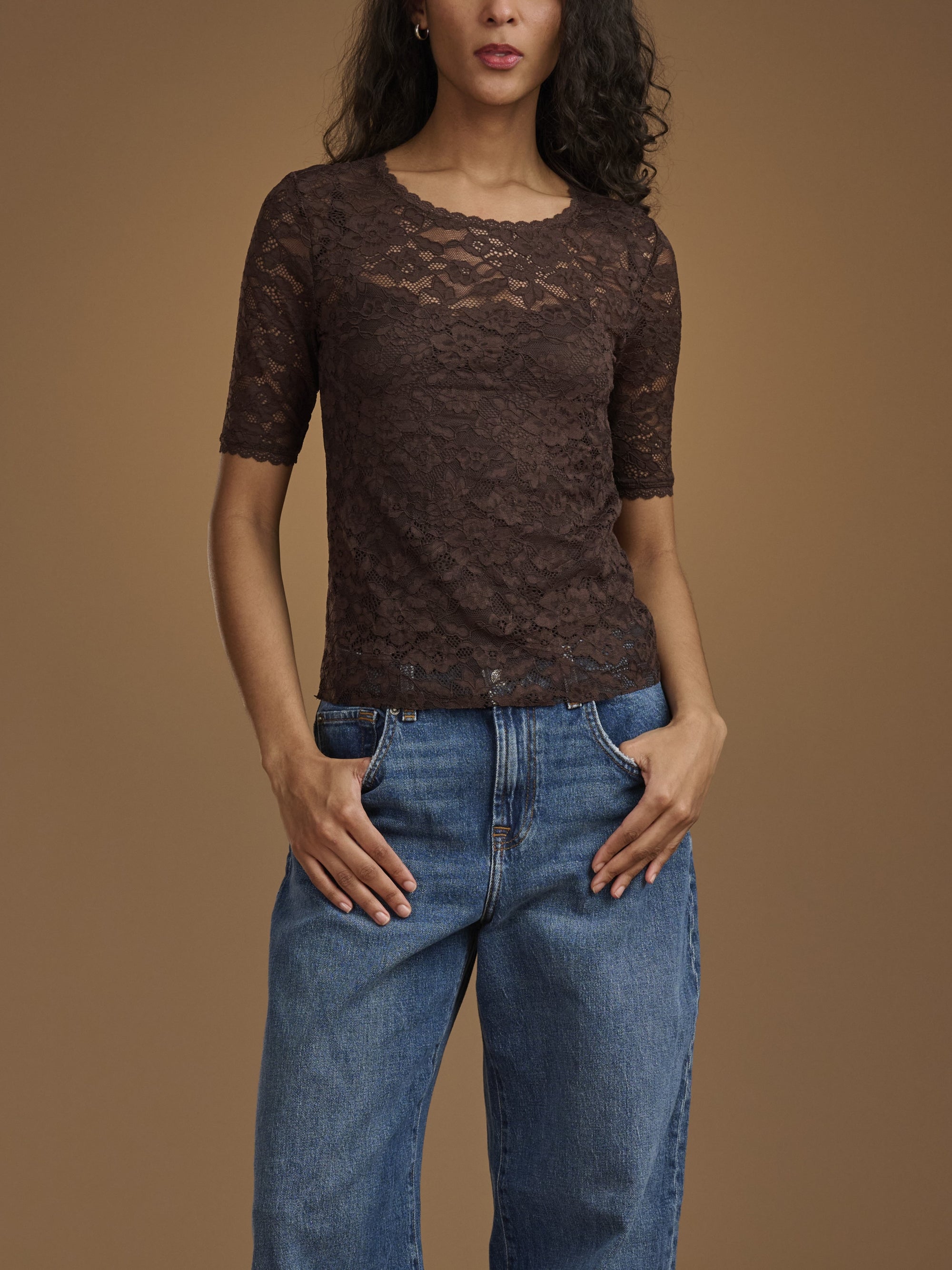 Skyler Stretch Lace Top