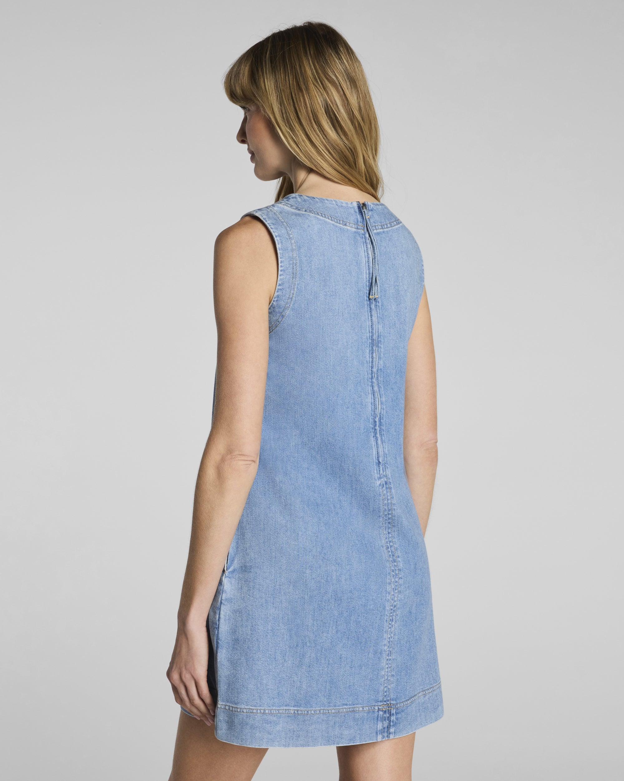 Lightweight Denim Mini Tank Dress