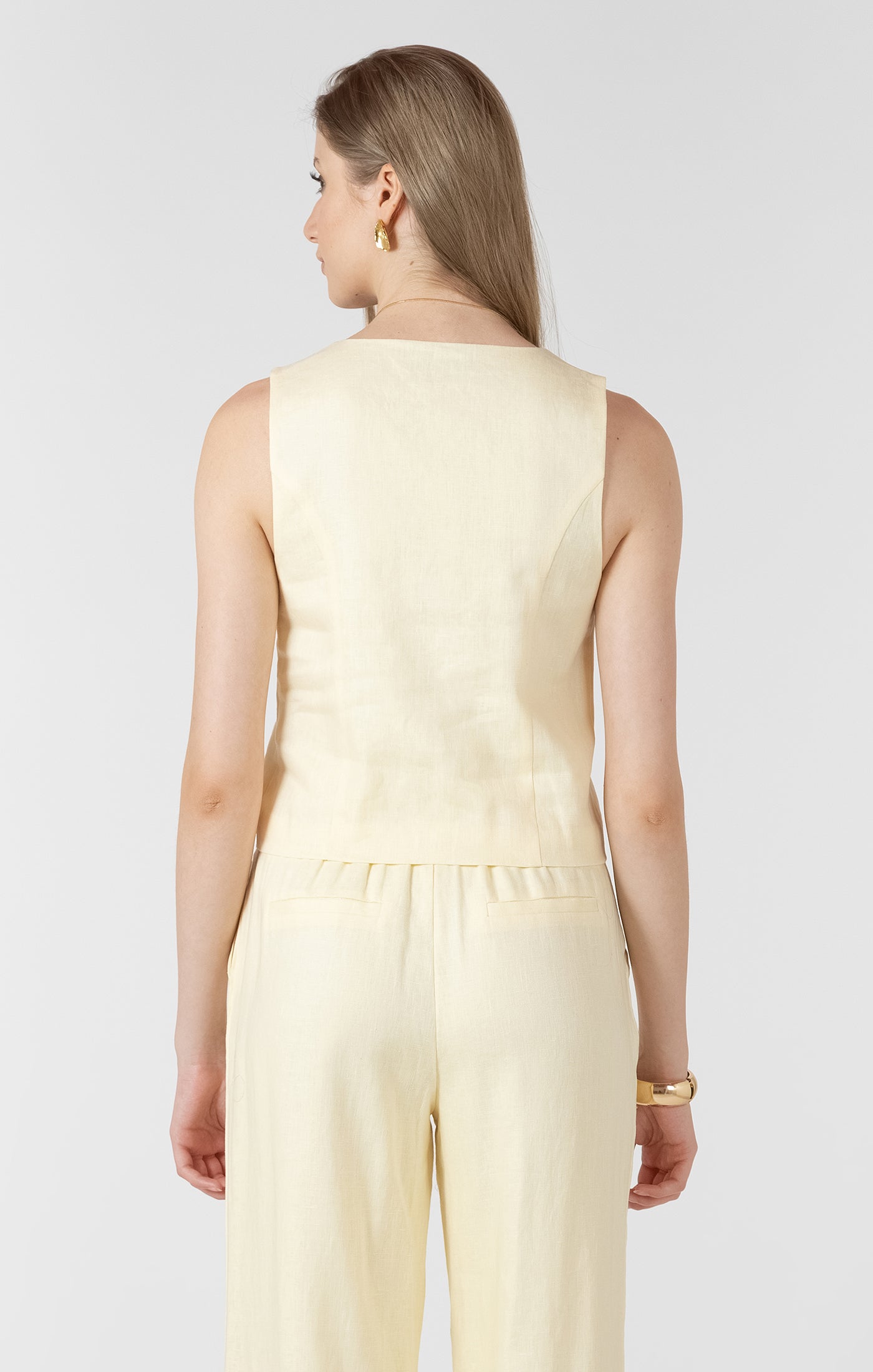 Lemon Linen Top
