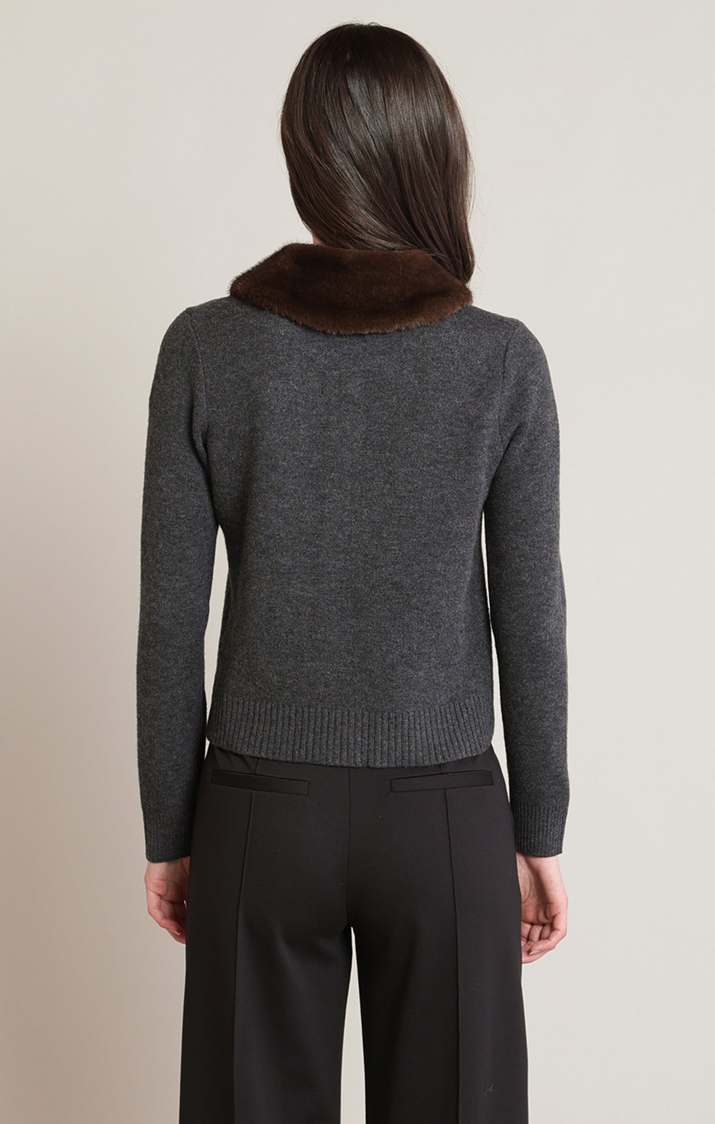 Fur Collar Cardi