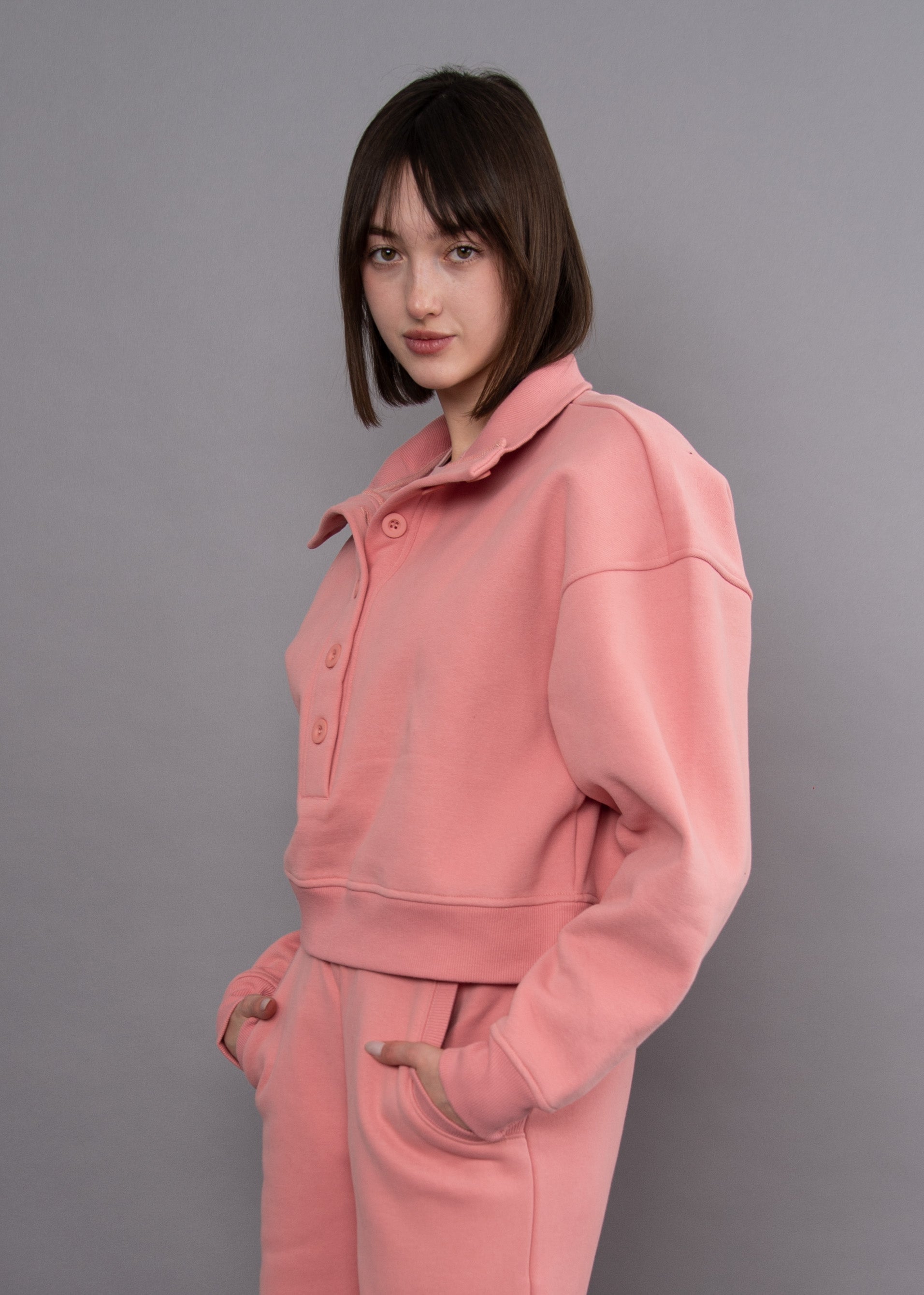 Fleece Mockneck Pullover
