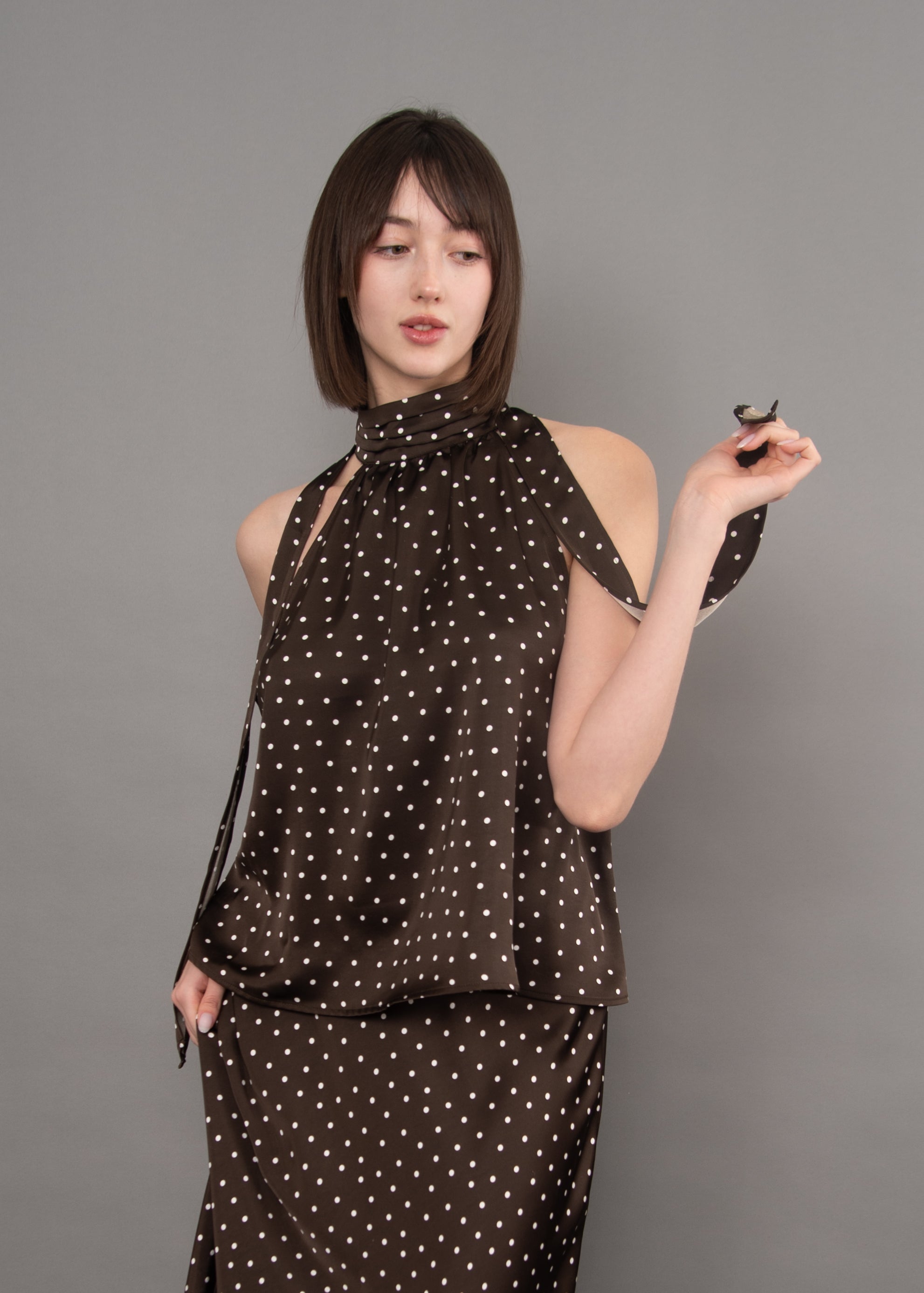 Chocolate Dots Halter