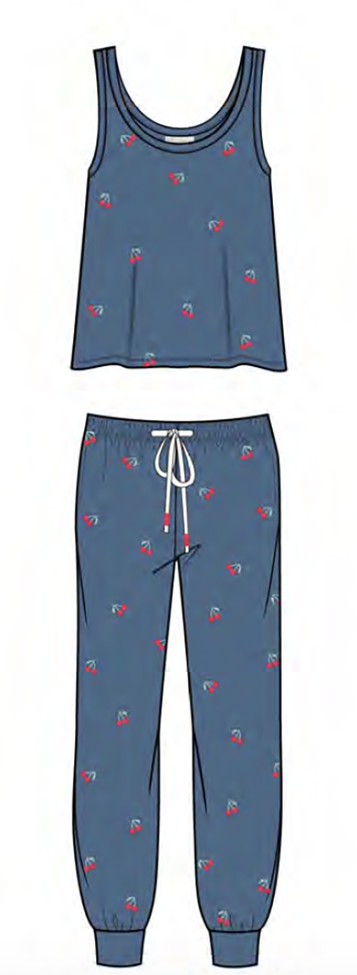 Star Spangled Cherries Lounge Set