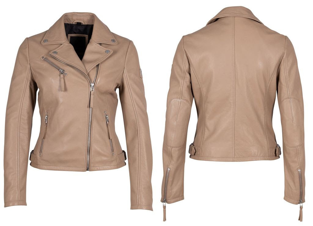 Toffee Leather Moto Jacket