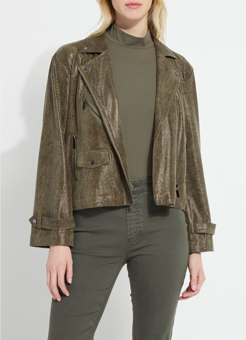 Emory Vegan Suede Moto jacket