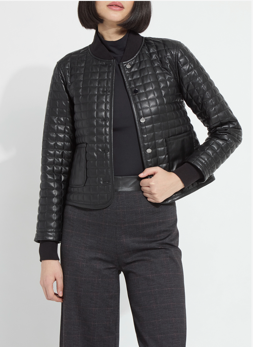 Agnes Quilted Vegan Leather Jacket