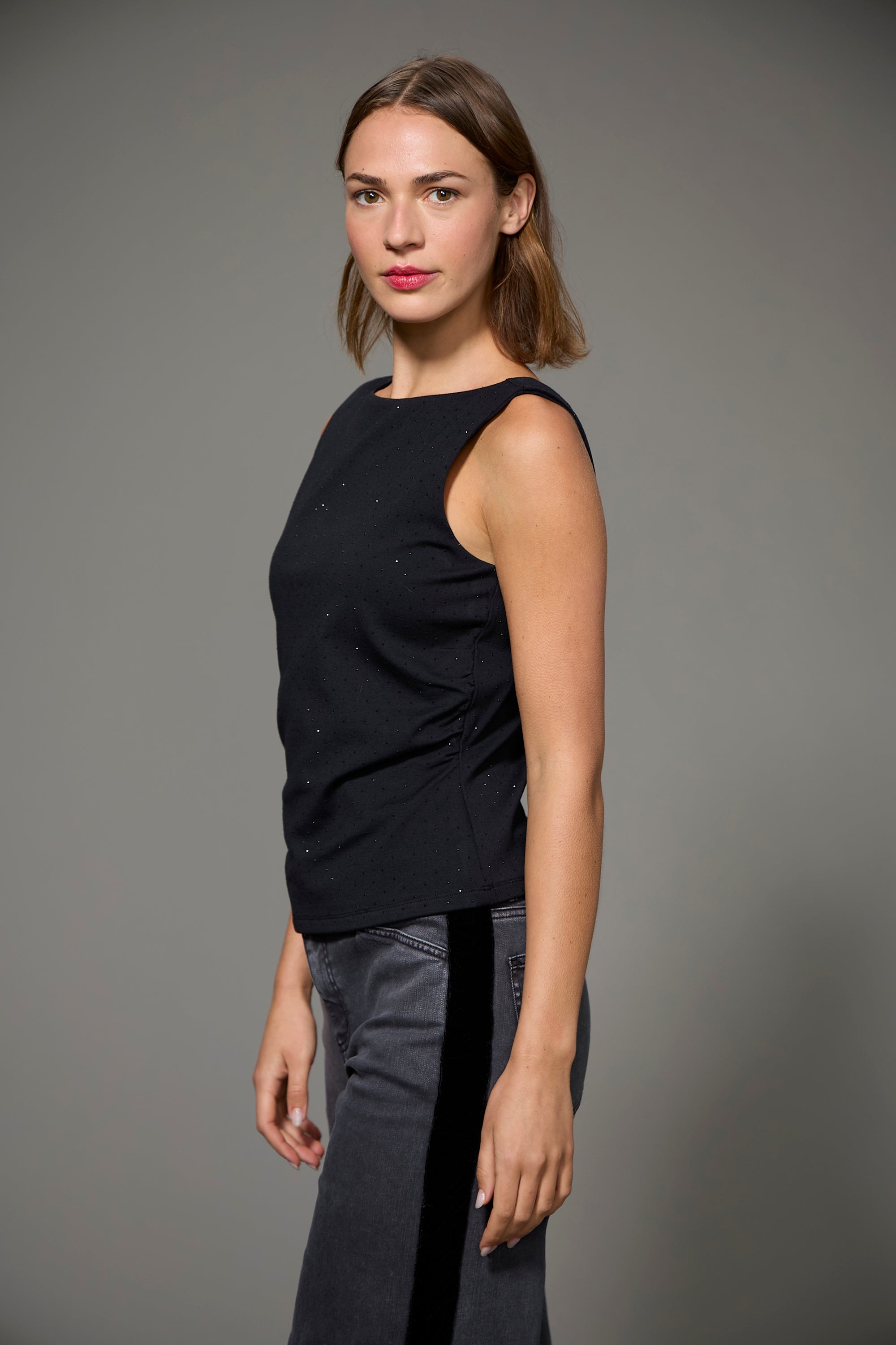 RHINESTONE SCOOP BACK TANK