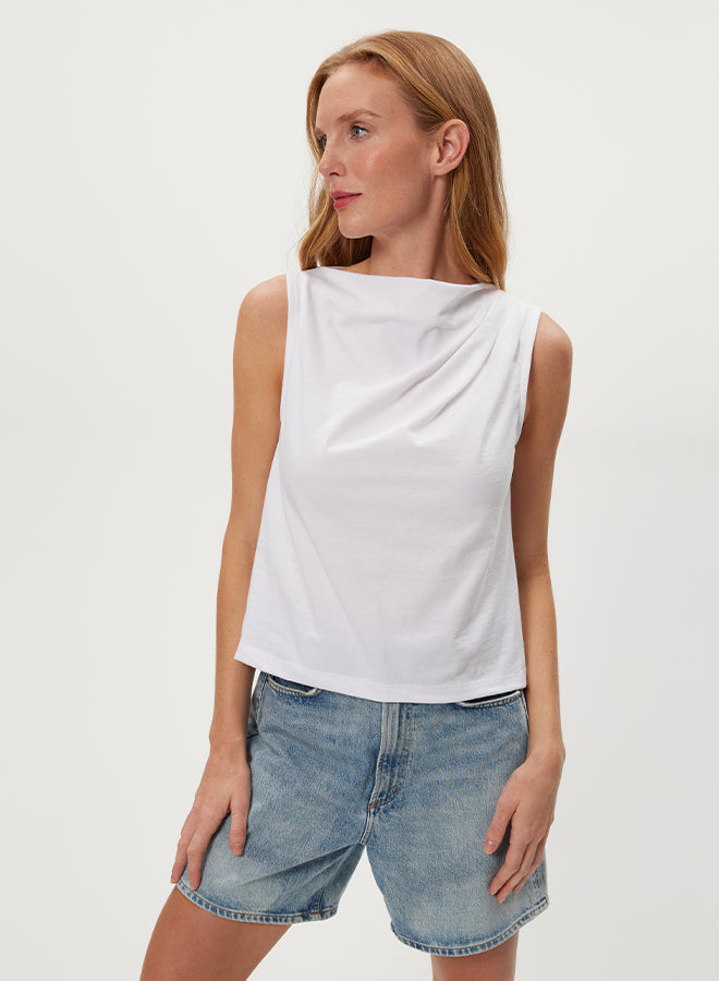AMIRA ASYM PLEATED TOP